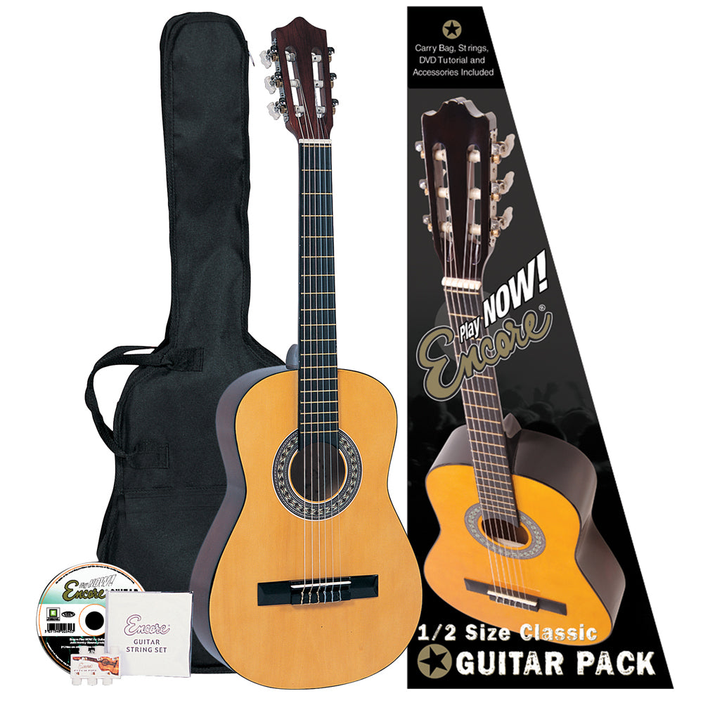 Encore Junior Size 30" Classic Guitar Pack ~ Natural