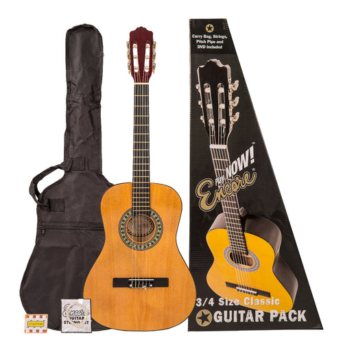Encore 3/4 Size Classic Guitar Pack ~ Natural